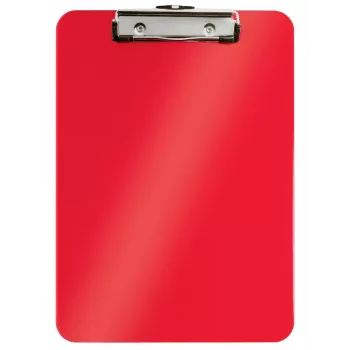 Prancheta Leitz WOW A4 metal vermelho 80 folhas