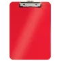 Prancheta Leitz WOW A4 metal vermelho 80 folhas