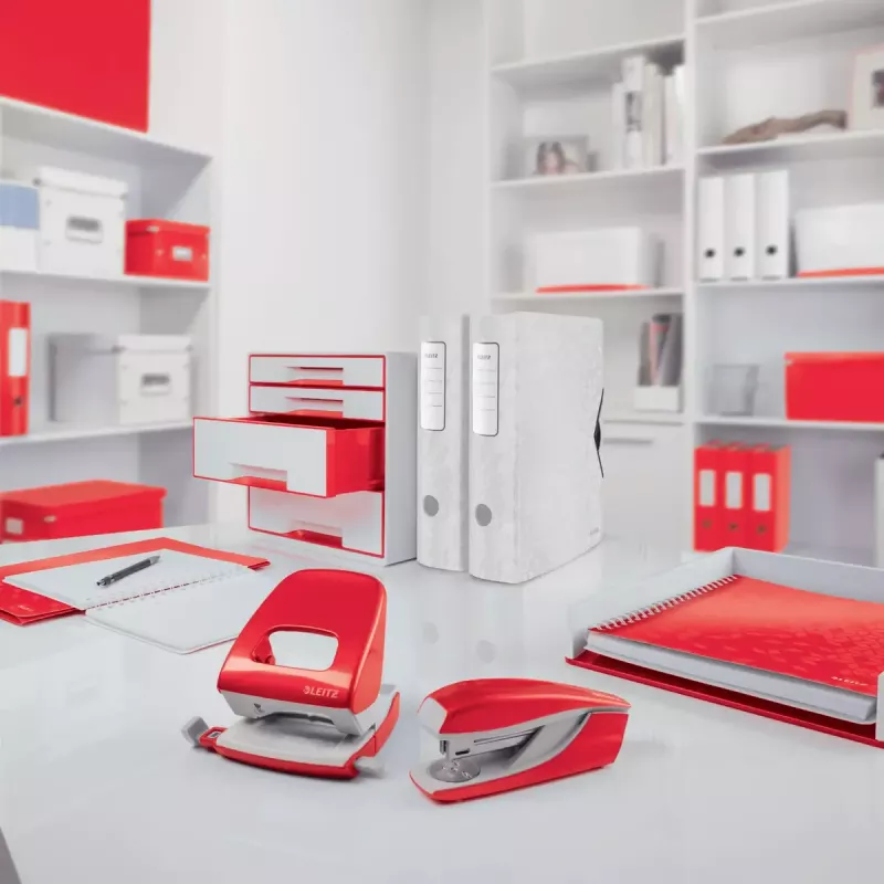 Prancheta Leitz WOW A4 metal espuma de polietileno vermelho 75 folhas