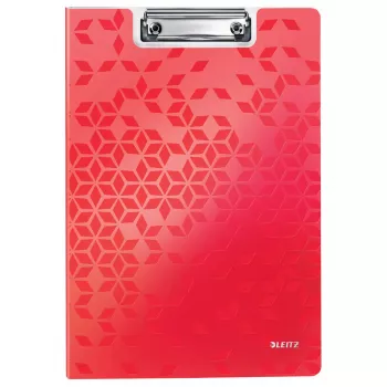 Prancheta Leitz WOW A4 metal espuma de polietileno vermelho 75 folhas