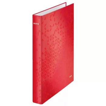 Dossier de anéis Leitz WOW A4 vermelho 250 folhas 40 mm