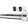Sistema de vigilância mini PoE tubus ABUS TVVR36423T com 2 mini câmaras tubus PoE e gravador de rede