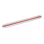 Régua Wedo 52 55001 300 mm plástico vermelho branco 1 unid.