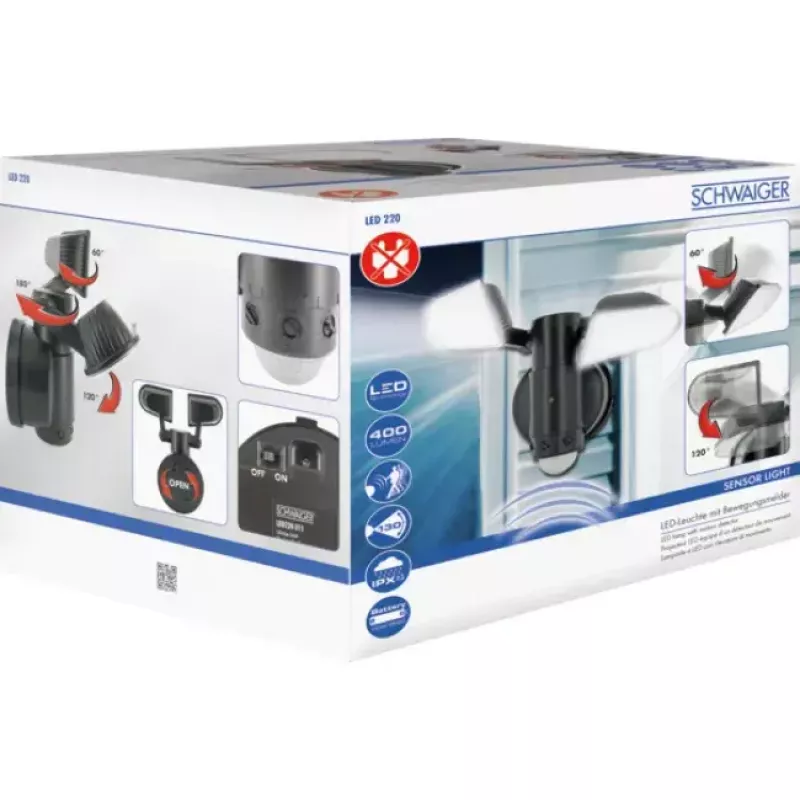 Luminária de parede exterior Schwaiger LED220 011