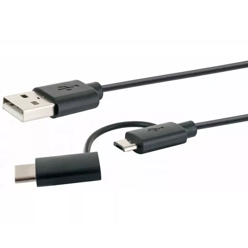 Cabo USB Schwaiger CK 3112 USB 2.0 1m USB A Micro-USB B preto