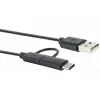 Cabo USB Schwaiger CK 3112 USB 2.0 1m USB A Micro-USB B preto