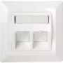 Caixa de ligação de rede Schwaiger NKSD2532 para 2x Keystone, branco