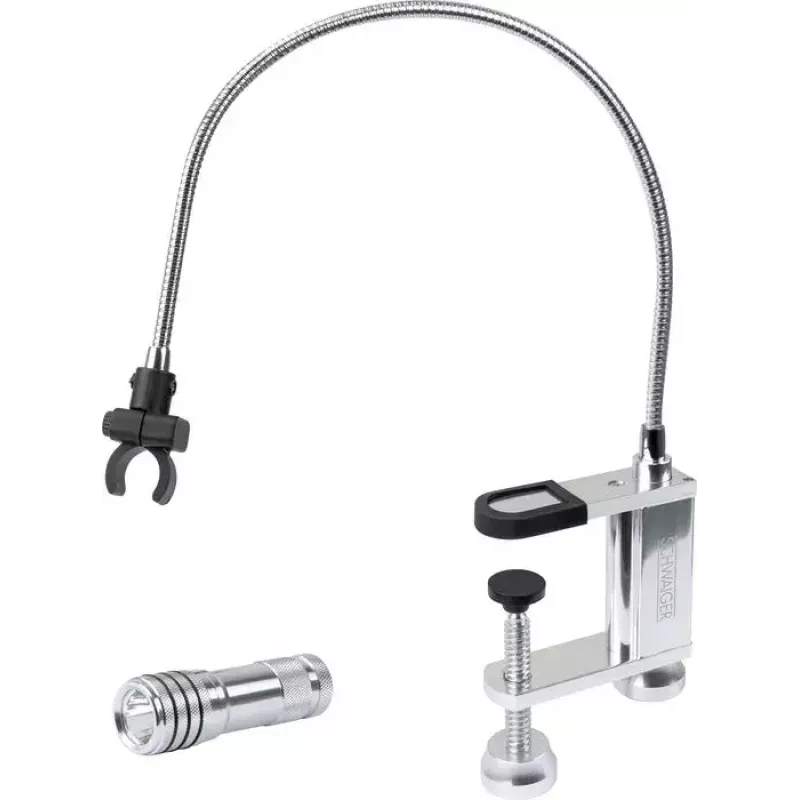 Luminária para grelhador Schwaiger GLED0030 preto prateado alumínio borracha pilha 0,5 W