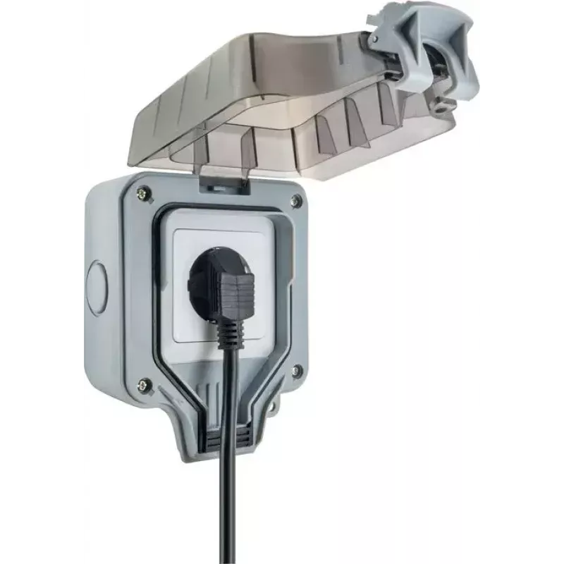 Tomada Schwaiger SOAD0100 cinzento IP66 230V 16A