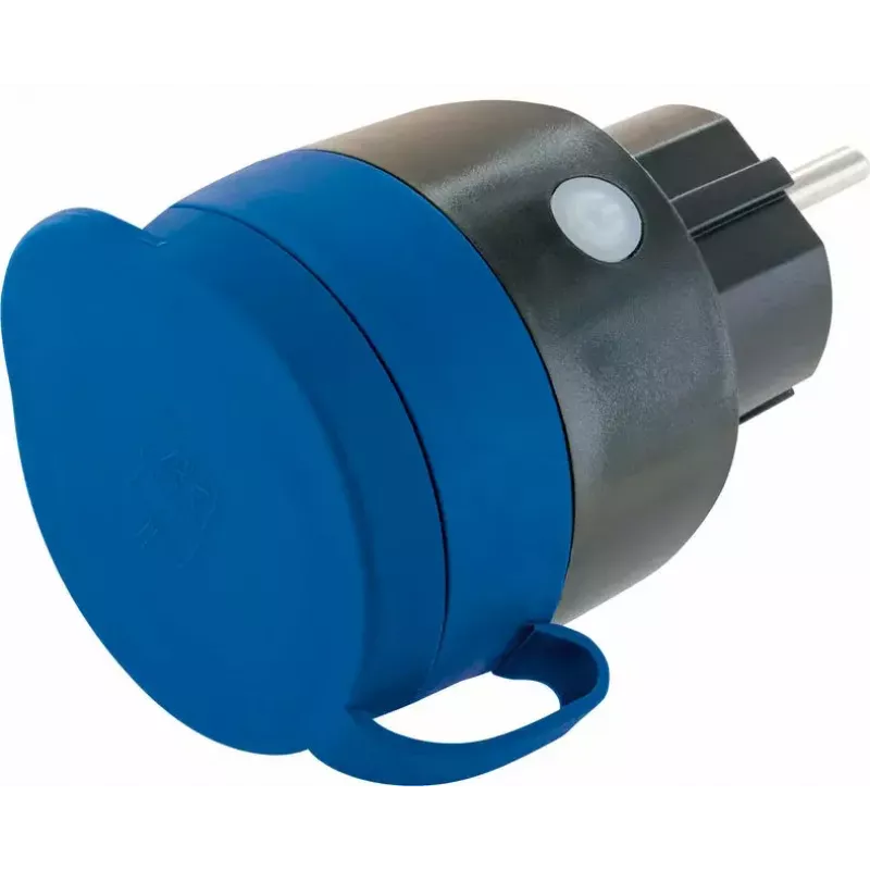 Tomada Schwaiger SOAW0044 azul cinzento IP44 230V 16A