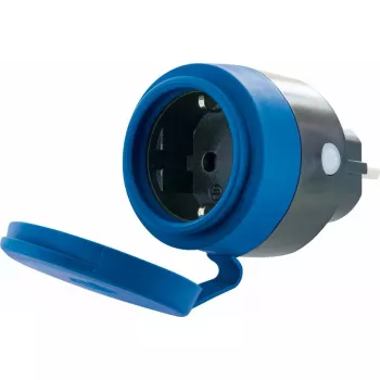 Tomada Schwaiger SOAW0044 azul cinzento IP44 230V 16A
