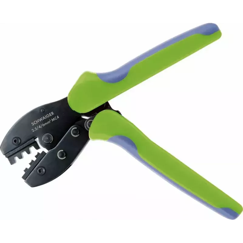 Alicate de cravar Schwaiger SOZG0100 preto azul verde 444g