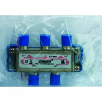 Splitter de cabo Schwaiger VTF8844 241 gama de frequências 5 - 2400 MHz