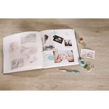 Álbum de fotografias Walther Design Baby Dreamtime castanho rosé 50 folhas