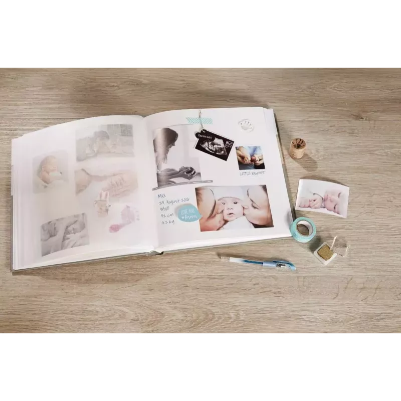 Álbum de fotografias Walther Design Baby Dreamtime castanho rosé 50 folhas