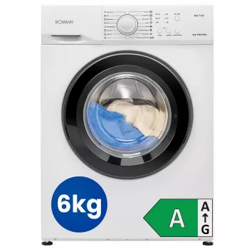 Máquina de lavar roupa de carregamento frontal BOMANN WA7161 — 6 kg, 1000 rpm, classe A, branco