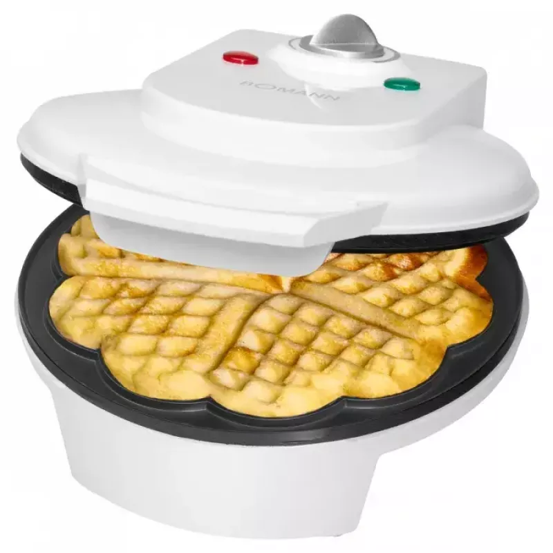 Máquina de waffles Bomann WA 5018 CB 1 waffle 1200 W branco