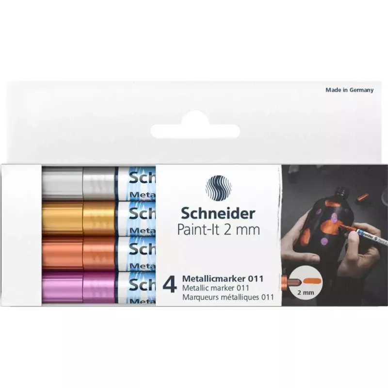 Marcador de pintura Schneider ML01111501 cobre dourado prateado violeta 4 unid.