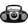 Sistema estéreo portátil Soundmaster SCD5100SW — sintonizador FM analógico 87,5–108 MHz, leitor de CD/MP3, 1 W RMS, ecrã LED, preto