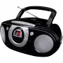 Sistema estéreo portátil Soundmaster SCD5100SW — sintonizador FM analógico 87,5–108 MHz, leitor de CD/MP3, 1 W RMS, ecrã LED, preto