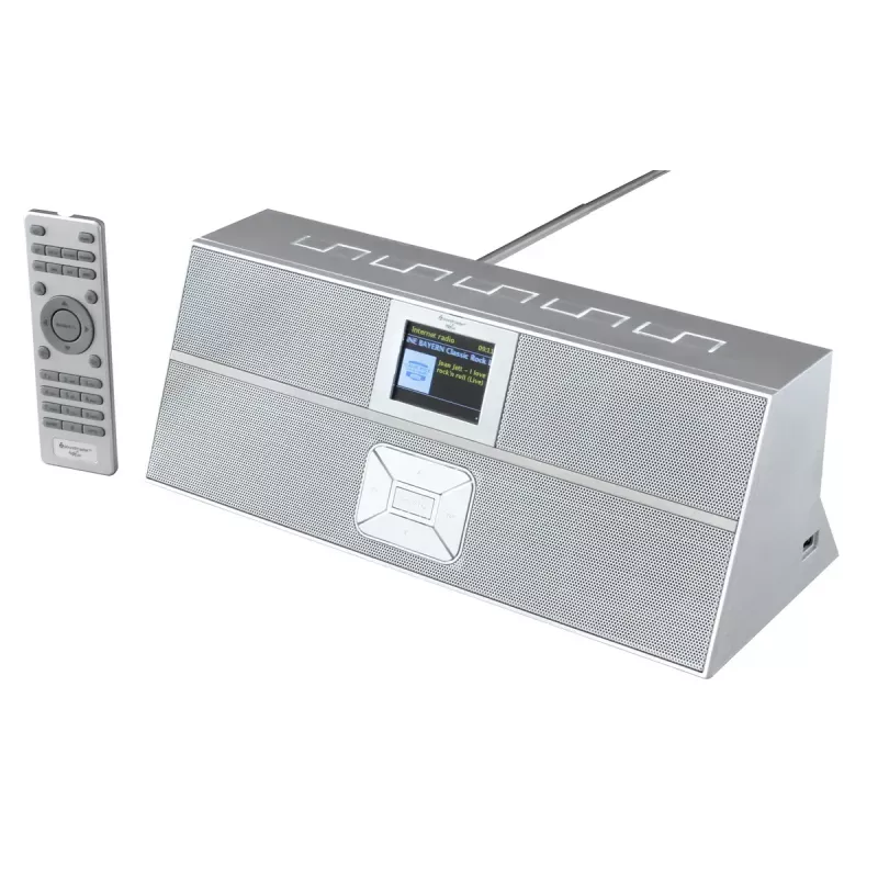 Rádio de internet Soundmaster IR3300SI — sintonizador digital, DAB+ e FM, 20 W RMS, ecrã TFT multicolor, USB-A, cinzento