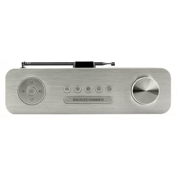 Rádio pessoal Soundmaster DAB700WE – analógico e digital (DAB+, FM), 12 W RMS, LCD 2,9 polegadas, MicroSD, prateado/branco