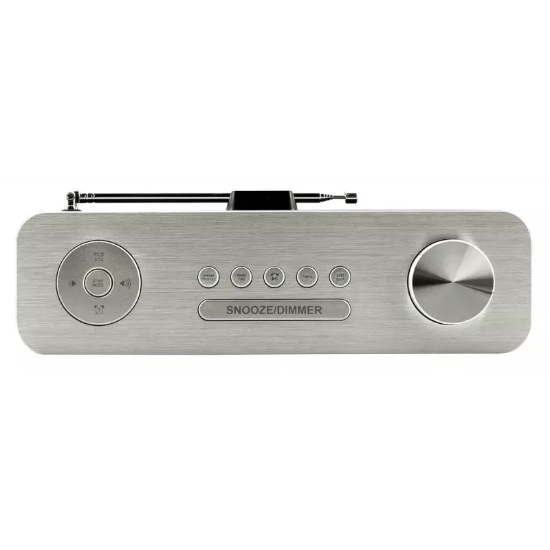 Rádio pessoal Soundmaster DAB700WE – analógico e digital (DAB+, FM), 12 W RMS, LCD 2,9 polegadas, MicroSD, prateado/branco