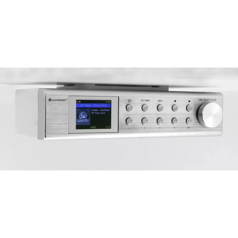 Rádio de internet Soundmaster IR1500SI — sintonizador digital DAB+/FM, 3 W, ecrã TFT de 2 polegadas, prateado