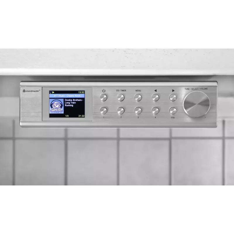 Rádio de internet Soundmaster IR1500SI — sintonizador digital DAB+/FM, 3 W, ecrã TFT de 2 polegadas, prateado