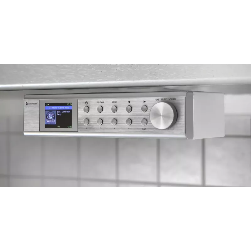 Rádio de internet Soundmaster IR1500SI — sintonizador digital DAB+/FM, 3 W, ecrã TFT de 2 polegadas, prateado