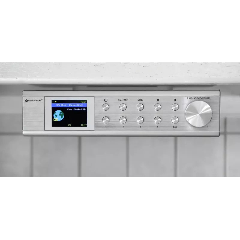 Rádio de internet Soundmaster IR1500SI — sintonizador digital DAB+/FM, 3 W, ecrã TFT de 2 polegadas, prateado