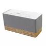 Rádio despertador Soundmaster UR630WE – FM/PLL/FM, 6 W RMS, cinzento/branco, alimentação por CA e pilhas AAA