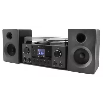 Sistema de áudio doméstico Soundmaster MCD1950SW — 20 W RMS, DAB+/FM, reprodução de CD/MP3, AUX de 3,5 mm, alimentação por rede (preto)