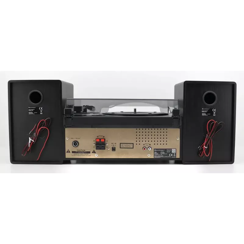 Sistema de áudio doméstico Soundmaster MCD1950SW — 20 W RMS, DAB+/FM, reprodução de CD/MP3, AUX de 3,5 mm, alimentação por rede (preto)