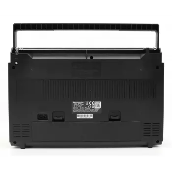Leitor de cassetes portátil Soundmaster RR20SI — rádio FM/MW/KW, 3 W RMS, auscultadores de 3,5 mm, preto/prateado