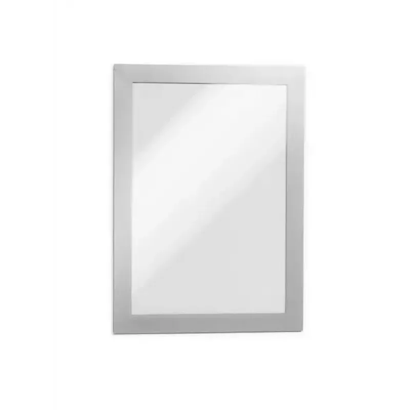 Porta-documentos autoadesivo Durable DURAFRAME A5, prateado, pack de 2