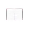 Caderno Bantex 100302813 — A5, 96 folhas, pautado, 70 g/m², capa dura, preto/vermelho