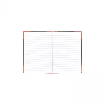 Caderno Bantex 100302813 — A5, 96 folhas, pautado, 70 g/m², capa dura, preto/vermelho