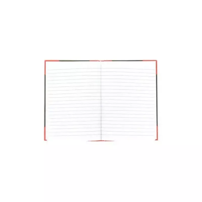 Caderno Bantex 100302813 — A5, 96 folhas, pautado, 70 g/m², capa dura, preto/vermelho