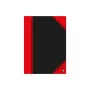 Caderno Bantex 100302813 — A5, 96 folhas, pautado, 70 g/m², capa dura, preto/vermelho