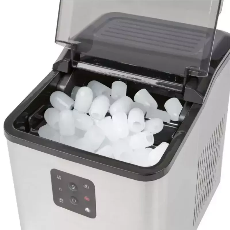Máquina de fazer gelo ProfiCook PC-EWB 1253 — 12 kg/24h, depósito de 1,5 L, 2 tamanhos de cubos, 120 W, preto/cinzento