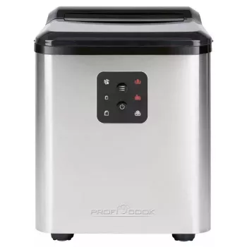 Máquina de fazer gelo ProfiCook PC-EWB 1253 — 12 kg/24h, depósito de 1,5 L, 2 tamanhos de cubos, 120 W, preto/cinzento