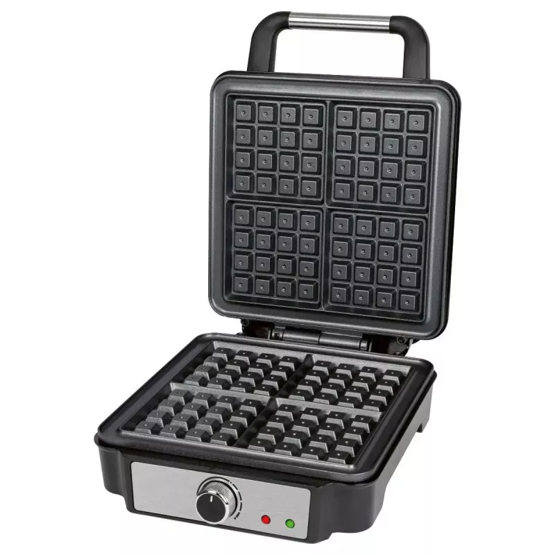 Máquina de waffles ProfiCook PC-WA 1241 4 waffles 1200 W preta aço inoxidável
