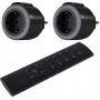 Conjunto de interruptor sem fios de parede REV 0085520503, 2 canais mais 1, antracite