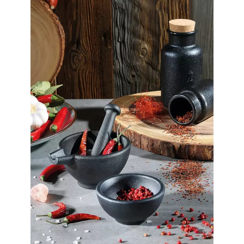 Conjunto de almofarizes Zassenhaus, 3 peças, ferro fundido