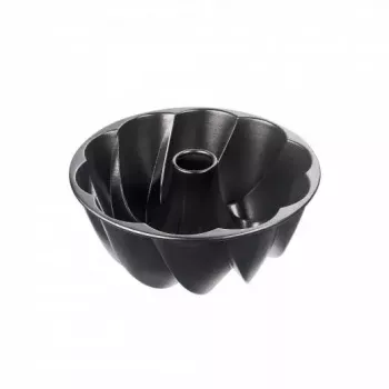 Forma de bolo Kaiser 2300646787 redonda superfície canelada 255x257x110 mm