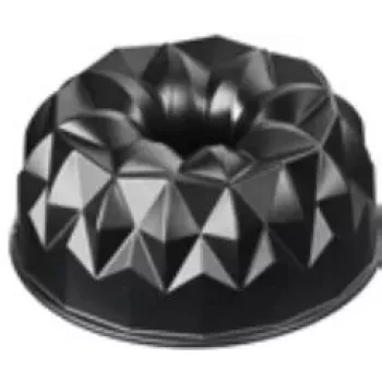 Forma de bolo Kaiser 2300646794 redonda superfície canelada 25,5x25,5x11,5 mm