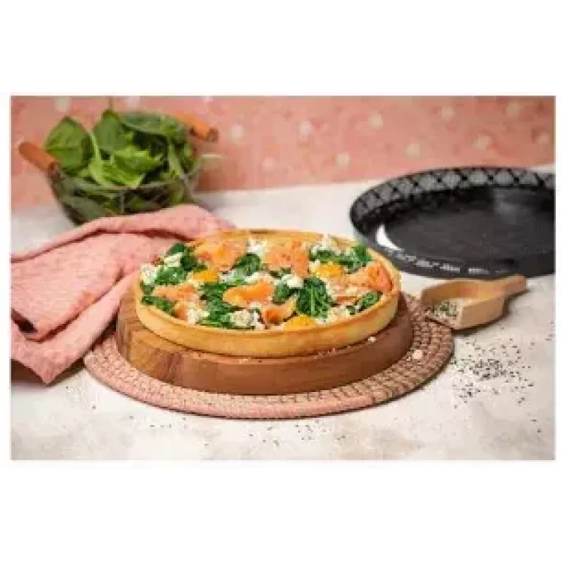 Forma de pizza Kaiser 23.0065.1576 aço preto 28 cm