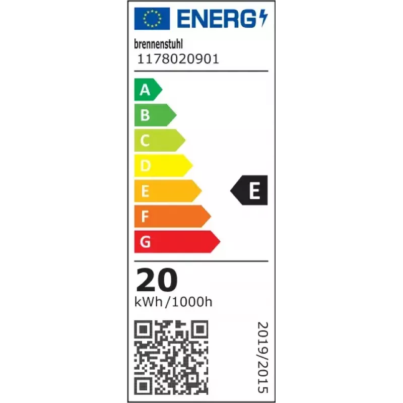 Holofote Brennenstuhl 1178020901 20W LED cinzento IP44 sensor PIR