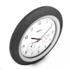 Relógio digital Mebus 19449 redondo preto branco pilha AA 30 cm
